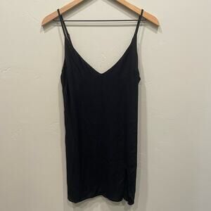 Reformation Black Mini Slip Dress - Size: Medium